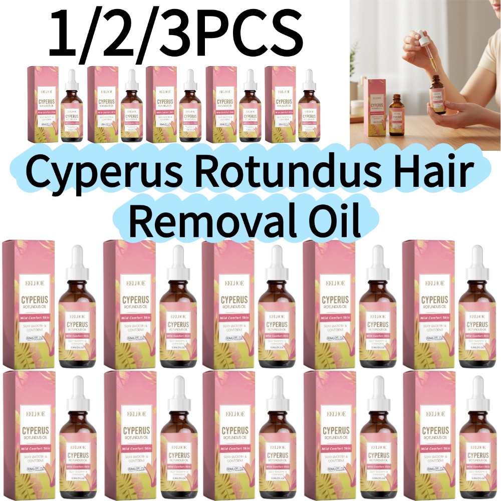 Tea Tree Spot Treatment - 1/2/3PCS*60ml Cyperus Rotundus น้ำมันกำจัดขน น้ำมันหอมระเหยทีทรีธรรมชาติ ปลอบประโลมผิว