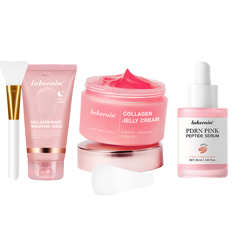 Snail Mucin Essence - มาส์กคอลลาเจนเจลลี่แบบลอกออก 4 ชิ้น/ชุด สารสกัดคอลลาเจนจากปลาแซลมอน มาส์กหน้าคอลลาเจนแบบพันผ้า ช่วยกระชับผิวและเพิ่มความชุ่มชื้น