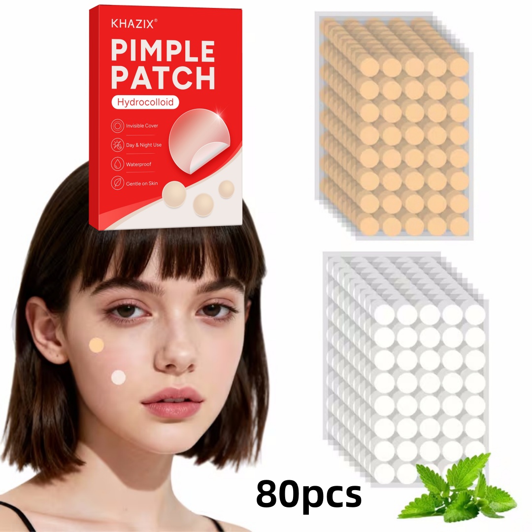 Tea Tree Spot Treatment - แผ่นแปะสิวสำหรับผิวหน้า สีเนื้อ 80 ชิ้น วัสดุไฮโดรคอลลอยด์อ่อนโยน ไม่ระคายเคือง